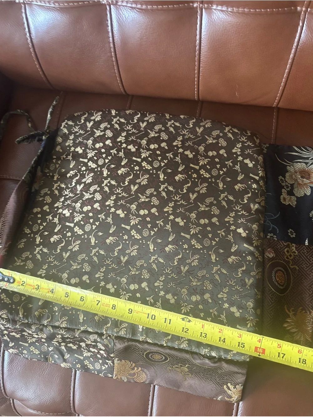 Pier 1 Patchwork Accent seat covers  in Black, Burgundy, Gold